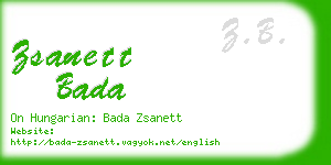 zsanett bada business card